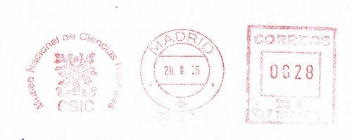 MASDRID  28-1-95   Museo Nacional Ciencias Naturales  CSIC   28036704