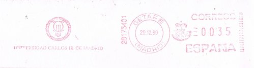 GETAFE (Madrid)  29-10-90 Universidad Carlos III num 28175401
