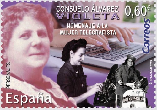 2019-04-22. Personajes. Consuelo Álvarez, Violeta. Homenaje a la mujer telegrafista. Boceto. Baja.jpg