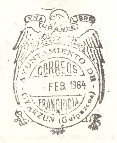 Franquicias del País Vasco. Guipúzcoa. Oyarzun. 1984-02.jpeg