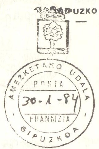 Franquicias del País Vasco. Guipúzcoa. Amézqueta. 1984-01-30.jpeg