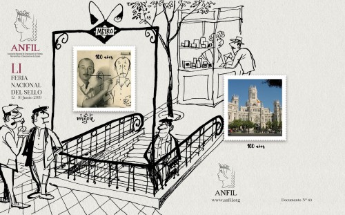 Madrid. 2019-06-12 al 16. 51 Feria Nacional del Sello. Documento filatélico Anfil. Número 63. Baja.jpg