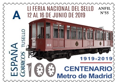 Sello personalizado. Madrid. 2019-06-12 al 16. 51 Feria Nacional del Selo. Anfil. Número 55.jpg