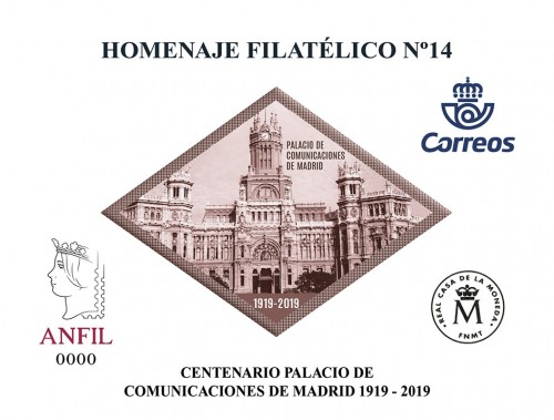 Madrid. 2019-06-12 al 16. 51 Feria Nacional del Sello. Homenaje filatélico Anfil. Número 14.jpg