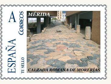 Sello personalizado. Mérida. 2011. Calzada Romana de Morerías.jpg
