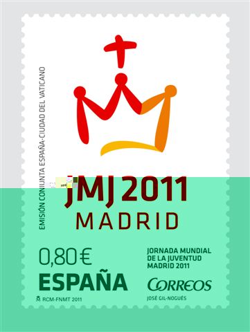 2011-07-01. Jornada Mundial de la Juventud. Sello. Baja.jpg