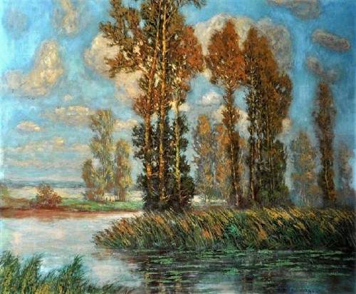 “Álamos” , pintura de Václav Radimský terminada en 1934