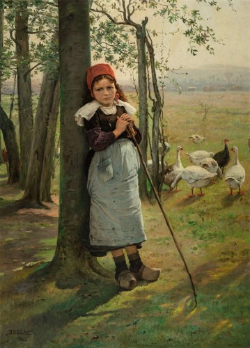 “Pasačka husí”, de Václav Brožík; óleo sobre lienzo, 130 x 95 cm