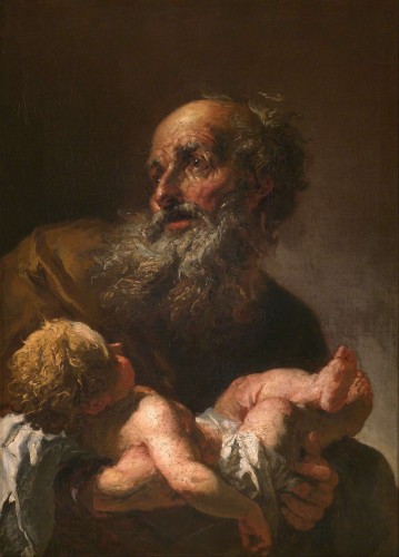 “Simeón con el Niño Jesús” (1725-30), de Petr Jan Brandl; óleo sobre lienzo, 78 x 60 cm