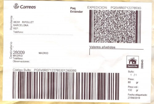 Etiqueta Grande. Nueva. Paq Estándar. No indica (Ripollet, sin precisar). 399945. Domicilio. Sin franqueo. 10x14,8. 2019-06-27. Baja.jpeg