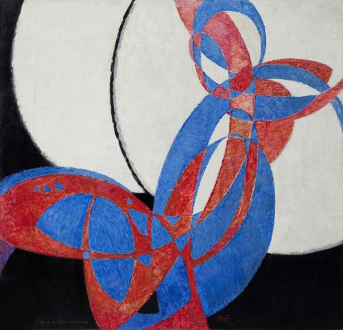 “Fuga en dos colores” (1912), de František Kupka; óleo sobre lienzo, 211 × 220 cm