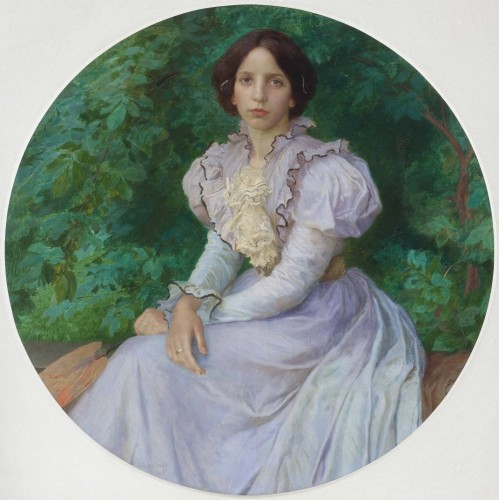 “Retrato redondo” (1897), de Max Švabinský; óleo sobre lienzo, 105.5 cm de diámetro
