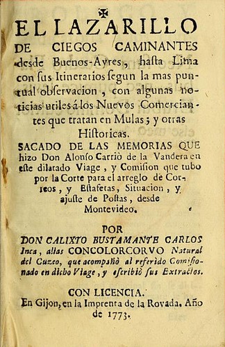 El lazarillo de ciegos caminantes, de Concolorcorvo. Portada.jpg
