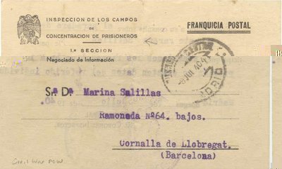 Inspección de los Campos de Concentración de Prisoneros - 1ª sección - Negociado de información