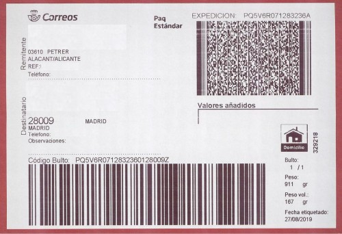 Etiqueta Grande. Nueva. Paq Estándar. No indica (Petrer, sin precisar). 329218. Domicilio. Sin franqueo. 10x14,7. 2019-08-27. Baja.jpg