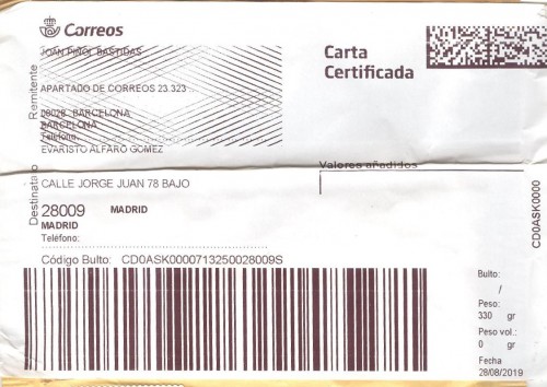 Etiqueta Grande. Nueva. Carta certificada. No indica (Barcelona). Inicio código. No lleva. 2019-08-08. 10x14,7.jpg