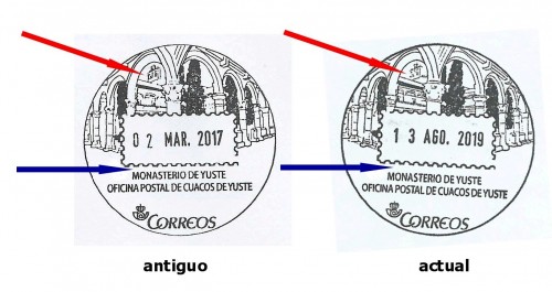 diferencia matasellos monasterio yuste