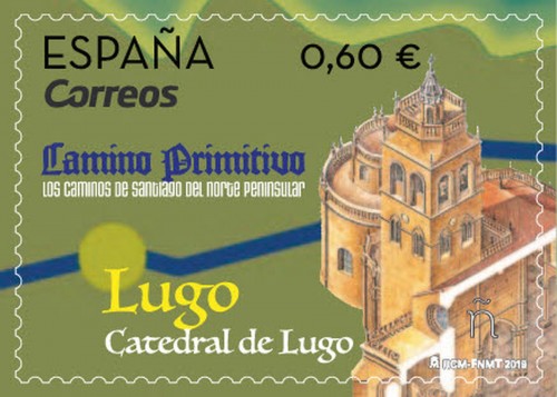 2019-09-05. Los Caminos de Santiago del Norte Peninsular. Camino Primitivo. Sello. Lugo. Boceto. Baja.jpg