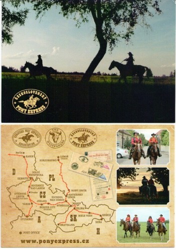 postales mapa y anochecer
