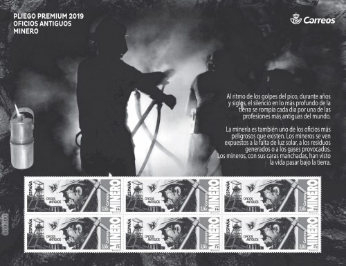 2019-10-17. Oficios antiguos. Minero. Pliego Premium. Boceto. Offset.jpg