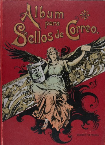 1930ca). Album Schaubeck EDICION VICTORIA, con algunos sellos en usado y con capacidad para más de tres mil sellos de diversos paises..jpg