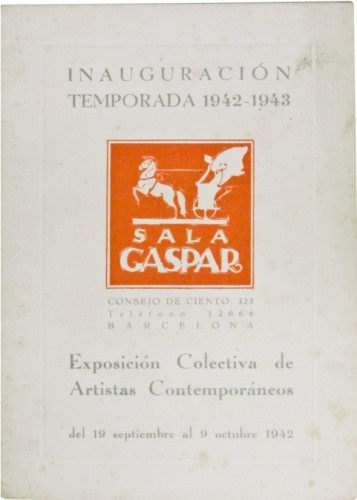 Folleto sala Gaspar