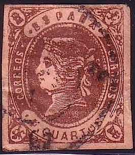 4 cuartos de 1862 mal impreso