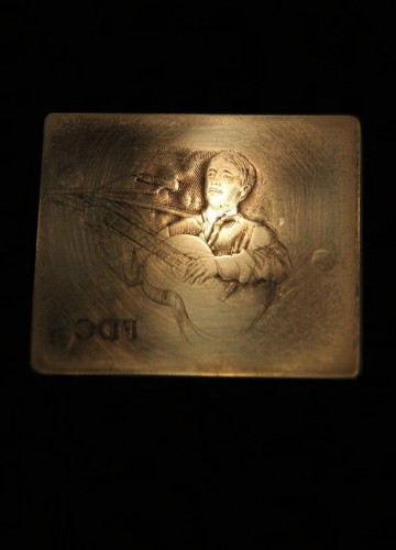 Placa original grabada a buril por Václav Fajt para la ilustración del sobre de Primer Día (imagen procedente de la página www.kf0015.cz)