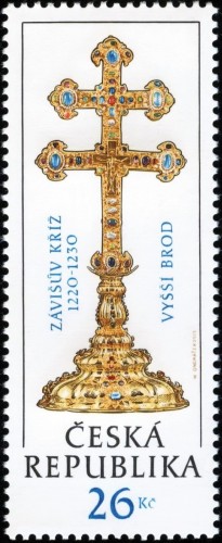 República Checa, 2013, Cruz de Záviš. Sello diseñado y grabado por Miloš Ondráček. Calcografía
