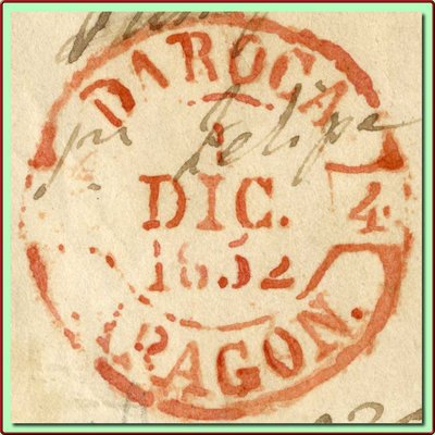 Daroca a Zaragoza, detalle Baeza repintado