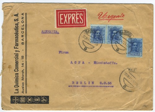 1929-05-31 carta urgente Barna-Berlin<br />colección buzones