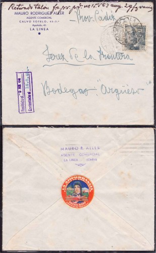 Carta circulada de La Linea a Jerez de La Frontera en Agosto de 1948.jpg