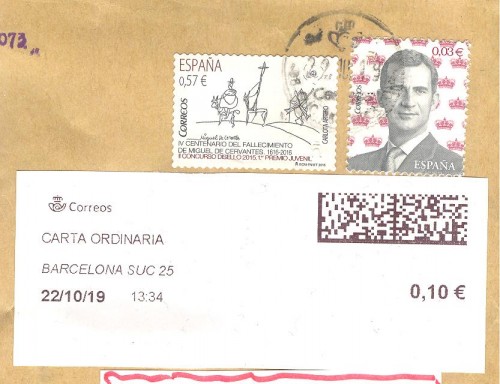 Etiqueta térmica digital. Nuevo Correos. Barcelona Suc 25. Carta certificada. 2019-10-221. 13.34. 4,2x10. 0,10 euros.jpg