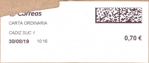 Etiqueta térmica digital. Nueva. Cadiz Suc 1. Carta ordinaria. 2019-08-30. 10.16. 4,2x10. 0,70 euros.jpg