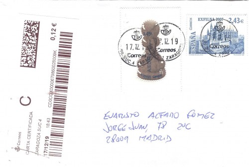 Etiqueta térmica digital. Nuevo Correos. Zaragoza Suc 4. Carta certificada. 2019-12-17. 18.43. 4,2x10. 0,12 euros. Carta.jpg