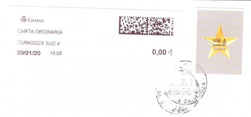 Etiqueta térmica digital. Nuevo Correos. Zaragoza Suc 4. Carta ordinaria. 2020-01-20. 18.08. 4,1x10. 0,00 euros.jpg