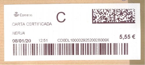 Etiqueta térmica digital. Nuevo Correos. Nerja. Carta certificada. 2020-01-08. 12.51. 4,2x10. 5,55 euros.jpg