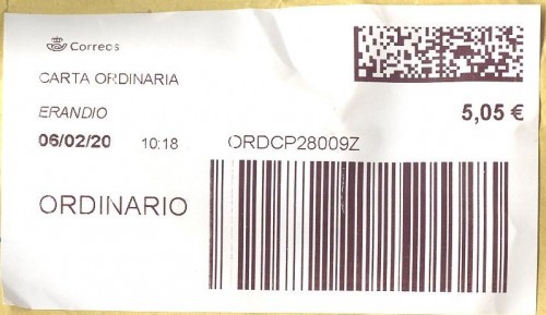 Etiqueta térmica digital. Nuevo Correos. Erandio. Carta ordinaria. 2020-02-06. 10.18. 5.8x10. 5,05 euros.jpeg