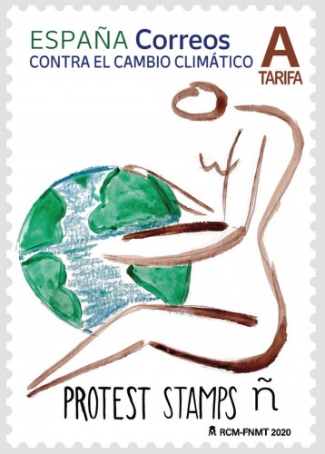 2020-03-26. Contra el Cambio Climático. Protest Stamps. Boceto. Baja.jpg