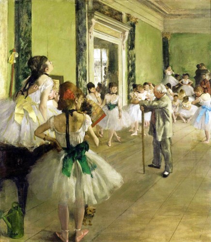 Edgar Degas, &quot;Clase de danza&quot; (1874); óleo sobre lienzo, 83.5 x 77.2