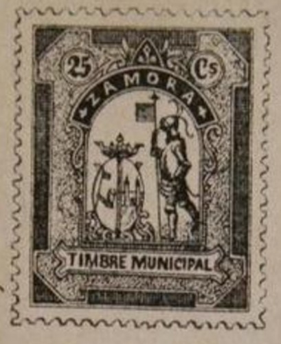 Zamora 25 cts falso dentado y grecas