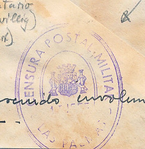 Las Palmas. Censura Postal Militar. 1937-11-20. Baja.jpg