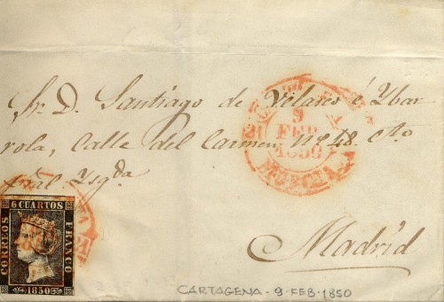 PLANCHA I TIPO 13, CARTAGENA, 9 FEBRERO 1850.jpg