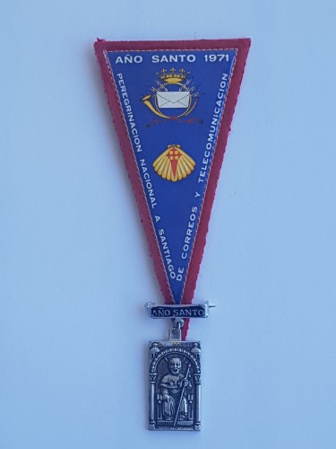 Banderín. 1971. Peregrinación Nacional a Santiago de Corres y Telecomunicación.jpg