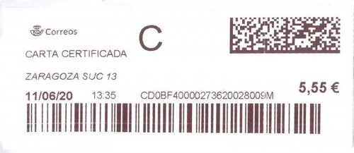 Etiqueta térmica digital. Nuevo Correos. Zaragoza Suc 13. Carta certificada. 2020-06-11. 13.35. 4,2x10. 5,55 euros. Baja.jpg