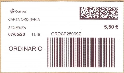 Etiqueta térmica digital. Nuevo Correos. Siguenza. Carta ordinaria. 2020-05-07. 11.19. 5,8x10. 5,50 euros. Baja.jpg