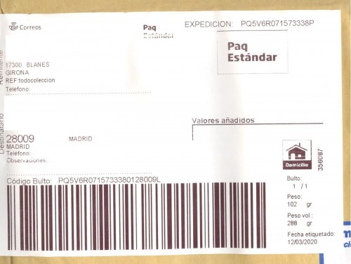 Etiqueta Grande. Nuevo Correos. Paq Estándar. No indica (Blanes, sin precisar). 356087. Domicilio. No lleva. 10x14,8. 2020-03-12. Baja.jpg