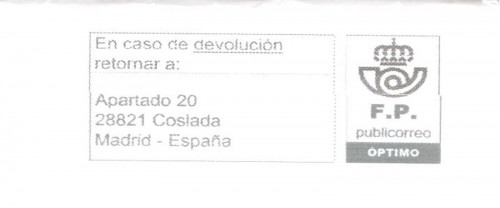 Franqueo Pagado. F.P. publicorreo. OPTIMO. Retornar Coslada. Baja.jpg