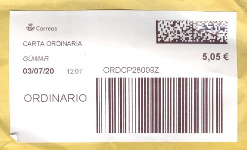 Etiqueta térmica digital. Nuevo Correos. Güimar. Carta ordinaria. 2020-07-03. 12.07. 5,8x10. 5,05 euros. Baja.jpg