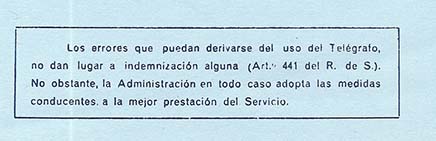 Reverso común a los distihtos impresos